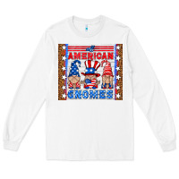 White all american gnomes Long Sleeve Tee - HRA Design Shop