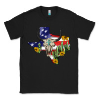 Black bull skull texas map american playng Classic Tee - BarkalooDesign