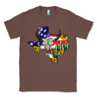 Chestnut bull skull texas map american playng Classic Tee - BarkalooDesign