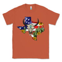 Copper bull skull texas map american playng Classic Tee - BarkalooDesign