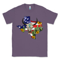 Lavender bull skull texas map american playng Classic Tee - BarkalooDesign