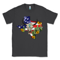 Smoke bull skull texas map american playng Classic Tee - BarkalooDesign