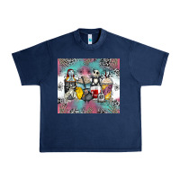 Navy cartoon characters coffee cups Urban Heavy Tee - Zillion Design Studio
