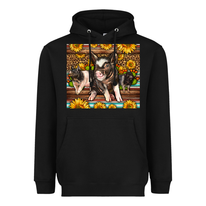 Western Cute Hampshire Pigs Heavyweight Hoodie by LillyAllenDesigns | Teevron