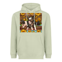Matcha Western Cute Hampshire Pigs Heavyweight Hoodie - LillyAllenDesigns