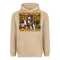 Mushroom Western Cute Hampshire Pigs Heavyweight Hoodie - LillyAllenDesigns