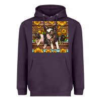 Plum Western Cute Hampshire Pigs Heavyweight Hoodie - LillyAllenDesigns