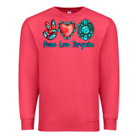 Cardinal Peace Love Turquoise Premium Sweatshirt - Jasminsmagicworld