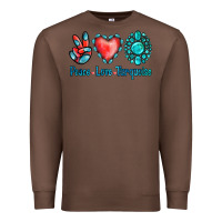 Chestnut Peace Love Turquoise Premium Sweatshirt - Jasminsmagicworld