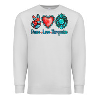 Dove Grey Peace Love Turquoise Premium Sweatshirt - Jasminsmagicworld