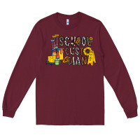 Burgundy school cust dian Long Sleeve Tee - CowhideDigitalArt