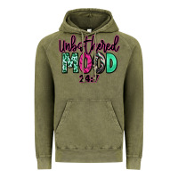 Vintage Olive Unbothered mood 24:7 Vintage Hoodie - RanaPortraitStore