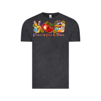 Vintage Black peace love teach Vintage Tee - texasbilliewilder