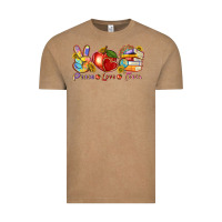 Vintage Coffee peace love teach Vintage Tee - texasbilliewilder