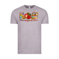Vintage Zinc peace love teach Vintage Tee - texasbilliewilder