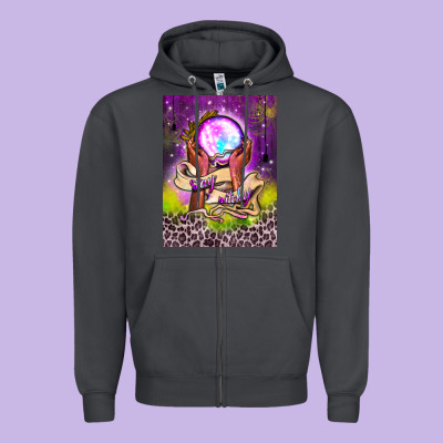 Stay Witchy Air Freshener Zipper Hoodie Designed By Bundleandbundleshop
