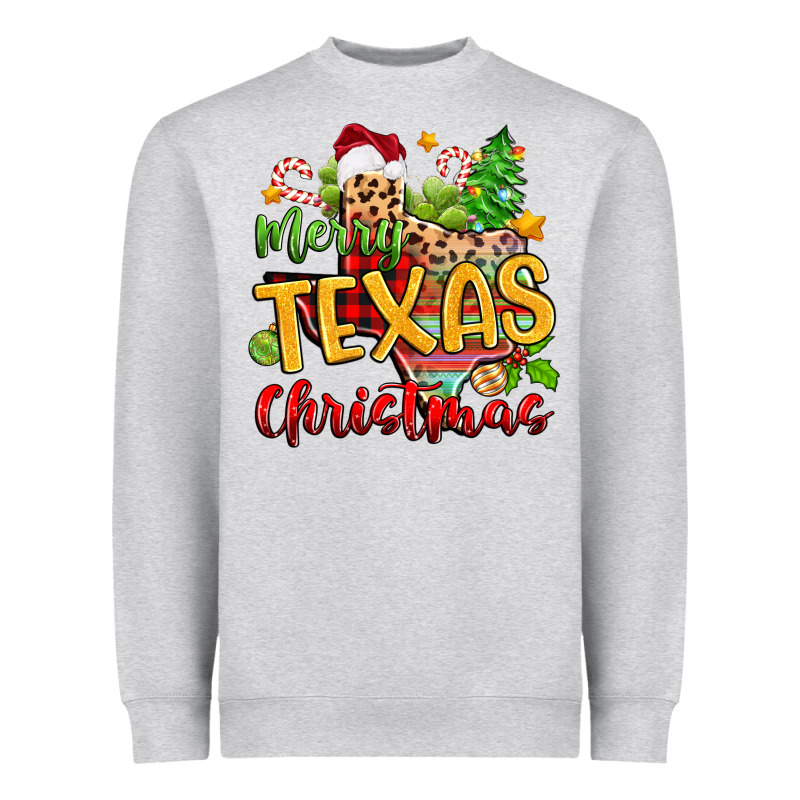 Merry Texas Christmas Heavyweight Sweatshirt by Zillion Design Studio | Teevron
