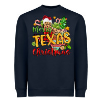 Navy merry texas christmas Heavyweight Sweatshirt - Zillion Design Studio