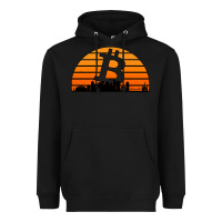 Black bitcoin new orleans retro sunset Heavyweight Hoodie - Jasminsmagicworld