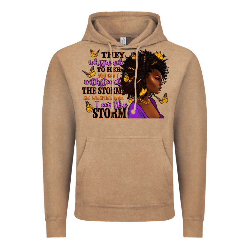 They Whispered To Her Afro Woman Vintage Hoodie by RanaPortraitStore | Teevron