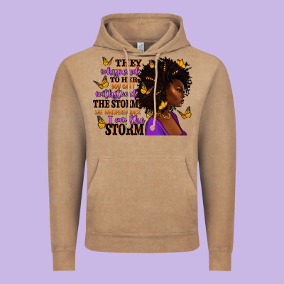 Vintage Hoodie They whispered to her afro woman