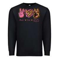 Black Peace Love German Shepherd Premium Sweatshirt - Jasminsmagicworld