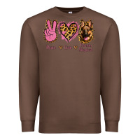 Chestnut Peace Love German Shepherd Premium Sweatshirt - Jasminsmagicworld