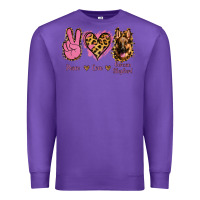 Purple Peace Love German Shepherd Premium Sweatshirt - Jasminsmagicworld
