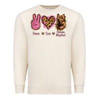 Sandshell Peace Love German Shepherd Premium Sweatshirt - Jasminsmagicworld