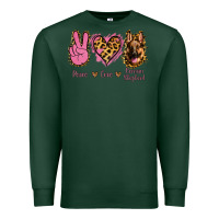 Sports Green Peace Love German Shepherd Premium Sweatshirt - Jasminsmagicworld