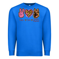 True Royal Peace Love German Shepherd Premium Sweatshirt - Jasminsmagicworld