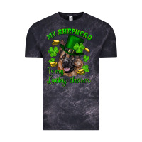 Cloud Black st.patrick's day my shepherd is my lucky charm Vintage Tee - RanaPortraitStore