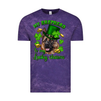 Cloud Purple st.patrick's day my shepherd is my lucky charm Vintage Tee - RanaPortraitStore