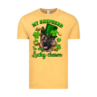 Vintage Mustard st.patrick's day my shepherd is my lucky charm Vintage Tee - RanaPortraitStore