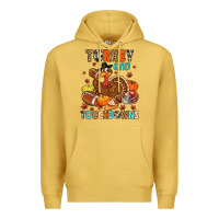 Antique Gold turkey and touchdowns Premium Hoodie - MaliasSmallBusiness