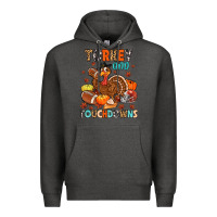 Charcoal Heather turkey and touchdowns Premium Hoodie - MaliasSmallBusiness