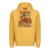 Mustard turkey and touchdowns Premium Hoodie - MaliasSmallBusiness