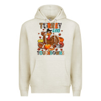 Oatmeal Heather turkey and touchdowns Premium Hoodie - MaliasSmallBusiness