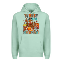 Seafoam turkey and touchdowns Premium Hoodie - MaliasSmallBusiness