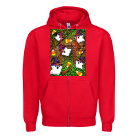 Red Halloween ghost Zipper Hoodie - Artiststas