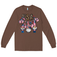 Chestnut usa america gnome Long Sleeve Tee - CowhideDigitalArt