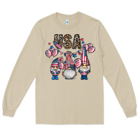 Mushroom usa america gnome Long Sleeve Tee - CowhideDigitalArt