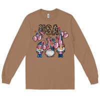 Toasted Coconut usa america gnome Long Sleeve Tee - CowhideDigitalArt