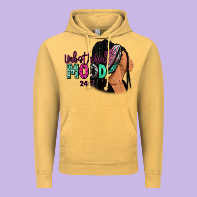 Vintage Hoodie Unbothered mood 24:7