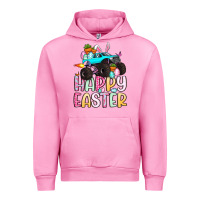 Fuchsia Pink monster truck happy easter Urban Hoodie - Artiststas