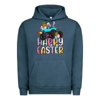 Pigment Midnight Navy monster truck happy easter Urban Hoodie - Artiststas