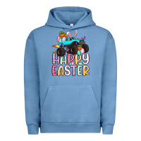 Pigment Pebble Blue monster truck happy easter Urban Hoodie - Artiststas