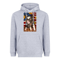 Heather Grey Western American Pig Heavyweight Hoodie - LillyAllenDesigns