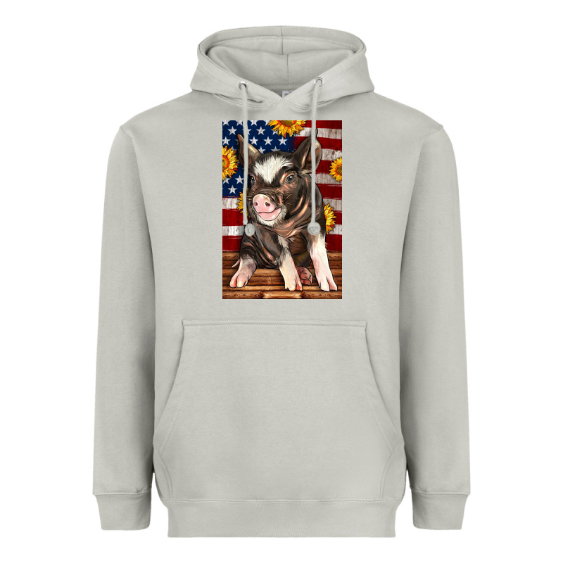 Western American Pig Heavyweight Hoodie by LillyAllenDesigns | Teevron