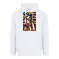 White Western American Pig Heavyweight Hoodie - LillyAllenDesigns